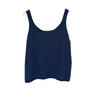 Simply Vera Vera Wang Tank Top Womens XL Navy Blue Luxe Cashmere Blend Layering